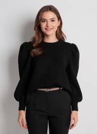 Pulover negru JACQUELINE DE YONG femeie