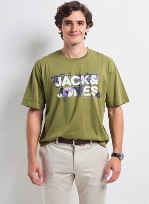 Tricou verde JACK & JONES bărbat