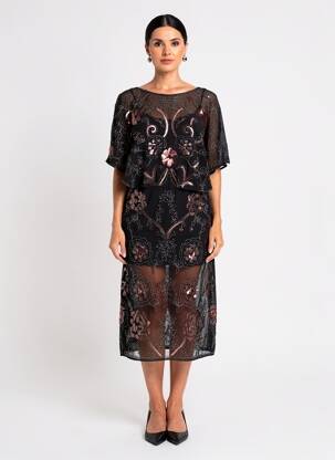Rochie midi negru MOLLY BRACKEN femeie