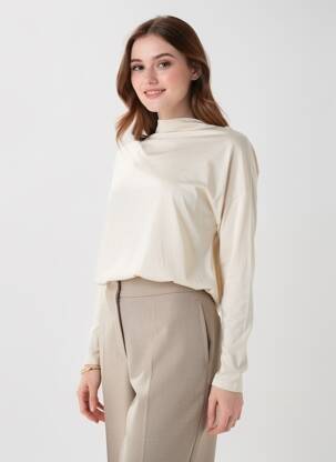 Tricou bej MANGO femeie
