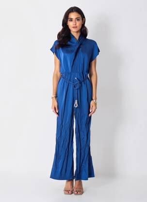 Salopetă-pantalon albastru MANGO femeie