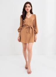 Rochie lungă maro JACQUELINE DE YONG femeie