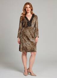 Rochie scurtă maro AMELIE & AMELIE femeie