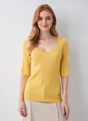 Pulover auriu VERO MODA femeie