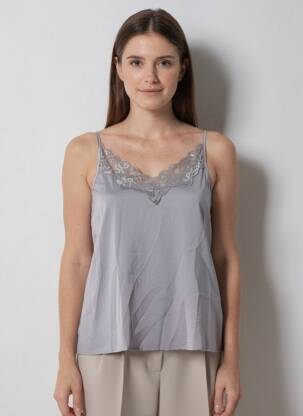 Top argintiu JACQUELINE DE YONG femeie
