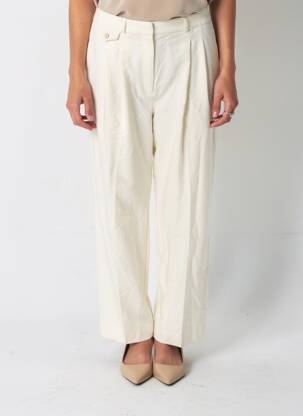 Pantalon drept alb MANGO femeie