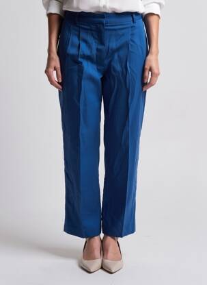 Pantalon drept albastru MANGO femeie