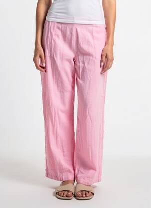 Pantalon larg roz VERO MODA femeie