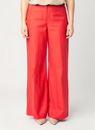 Pantalon larg roșu ASTRID BLACK LABEL femeie