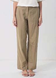 Pantalon larg verde MANGO femeie