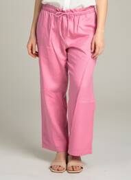 Pantalon larg roz MANGO femeie