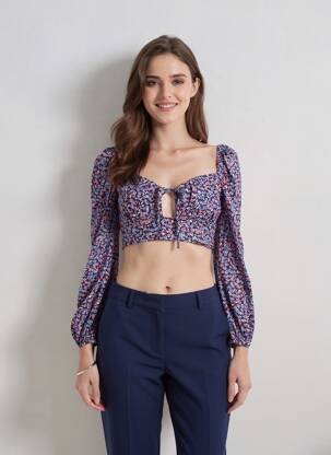 Top albastru TALLY WEIJL femeie