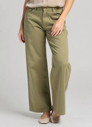 Pantalon evazat verde ONLY femeie