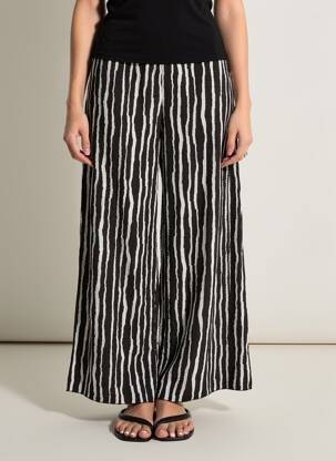 Pantalon larg negru ZABAIONE femeie