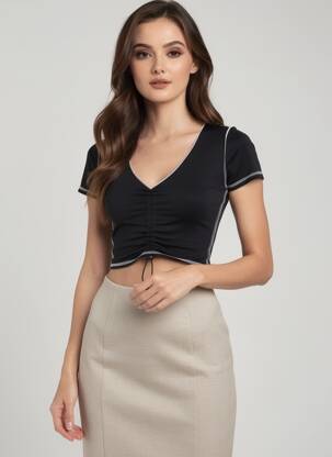 Tricou negru TALLY WEIJL femeie