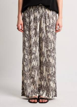Pantalon larg negru OBJECT femeie