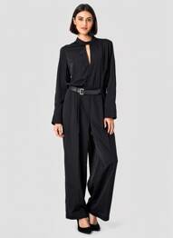 Salopetă-pantalon negru MANGO femeie