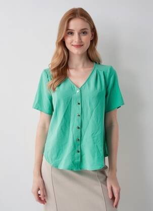 Cămașă verde VERO MODA femeie