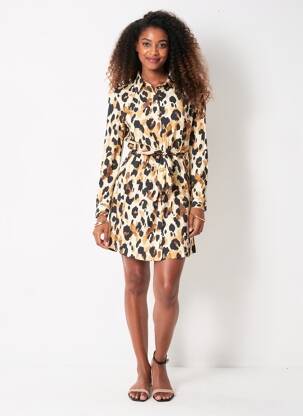 Rochie scurtă bej JACQUELINE DE YONG femeie