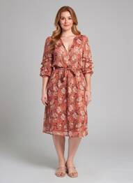 Rochie midi portocaliu GARCIA femeie
