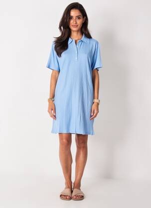 Rochie scurtă albastru PIECES femeie