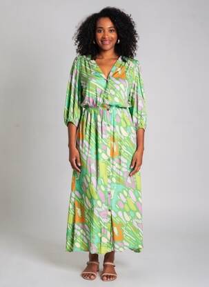 Rochie lungă verde AMELIE & AMELIE femeie