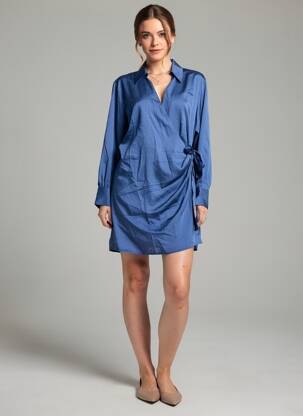 Rochie midi albastru MANGO femeie