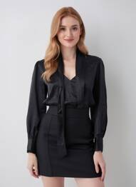 Cămașă negru ASTRID BLACK LABEL femeie