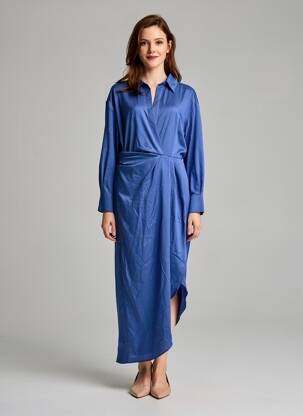 Rochie lungă albastru MANGO femeie
