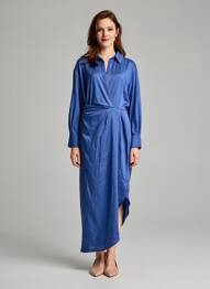 Rochie lungă albastru MANGO femeie