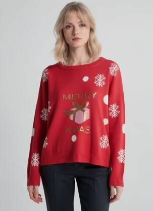 Pulover roșu VERO MODA femeie