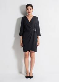 Rochie midi negru MORGAN femeie