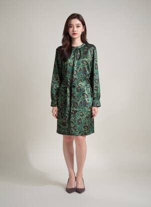 Rochie midi verde VILA femeie