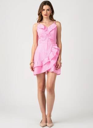 Rochie scurtă roz NAF NAF femeie