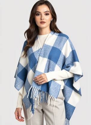 Poncho albastru VERO MODA femeie