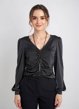 Tricou negru MORGAN femeie
