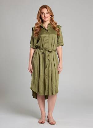 Rochie midi verde NUMPH femeie