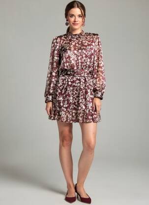 Rochie scurtă violet MANGO femeie