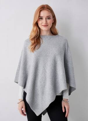 Poncho gri PIECES femeie