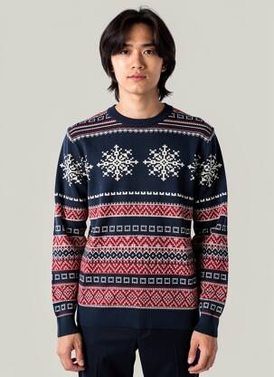 Pulover albastru JACK & JONES bărbat