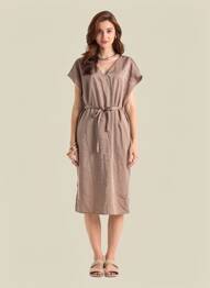 Rochie scurtă maro VILA femeie