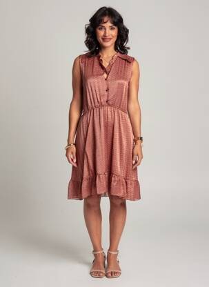 Rochie midi portocaliu MOLLY BRACKEN femeie