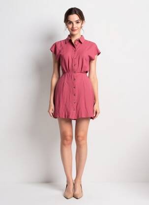 Rochie scurtă roșu NAF NAF femeie