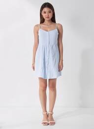Rochie scurtă albastru PIECES femeie