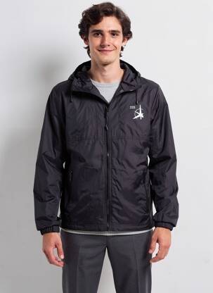 Impermeabil negru JACK & JONES bărbat