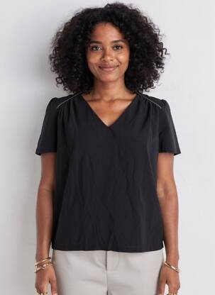 Top negru MORGAN femeie