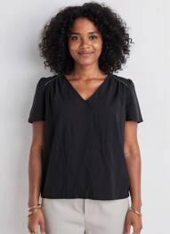 Top negru MORGAN femeie