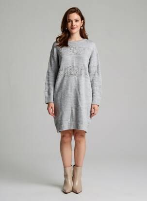 Rochie scurtă gri NAF NAF femeie