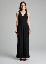 Salopetă-pantalon negru MANGO femeie