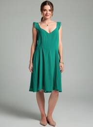 Rochie midi verde NAF NAF femeie